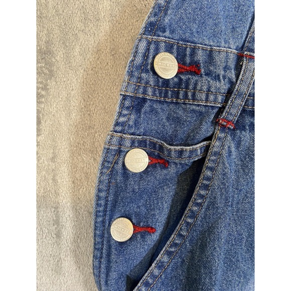 Vintage‎ Disney Main Street Overalls Womens 22W/24W Denim Shortalls Mickey 90s - Picture 6 of 9